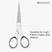 Westcott 5-Inch Micro-Tip & 8-Inch Bent Craft Fabric Scissors - Titanium Bonded Blades for Heavy Fabric and Precise Snips, 2 Pack