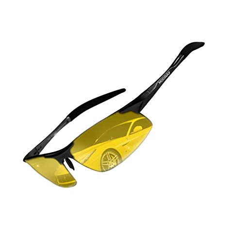 MOORAY Mens Night Driving Night Vision Glasses Fashion Sunglasses for Fishing Cycling