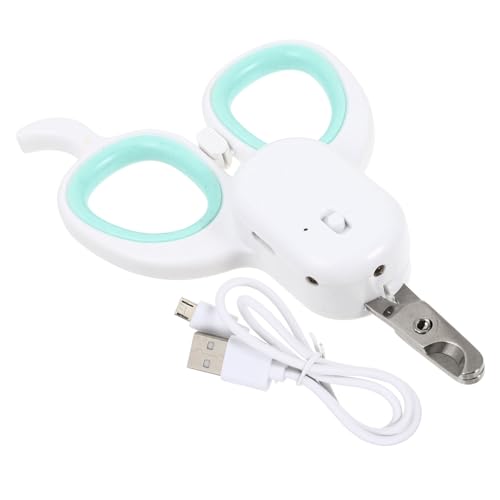 SEWOART 1Pc LED Pet Nail Clipper with USB Rechargeable Design Ergonomic Non Slip Handle for Comfortable Grooming High Brightness Light for Visibility for Dog Nail Trimming