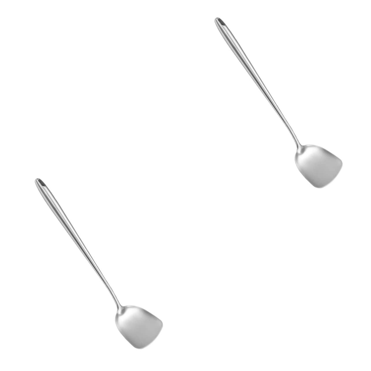 SOIMISS 2 Piezas espátula de acero inoxidable cocinando wok espátula antiadherente utensilios de cocina de acero inoxidable de cocina para cocinar casera Silver