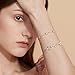 Meissa 925 Sterling Silver Bracelet for Women Handmade Diamond Bracelet Flower Charm Rose Gold Friendship Bracelet (Gold)