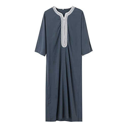 Robe homme musulmane ample lin contre la chaleur