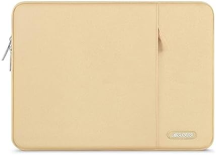 MOSISO Laptop Sleeve Bag Compatible with MacBook Air 13 M3 A3113 M2 A2681 M1 A2337 A2179 A1932/Pro 13 M2 M1 A2338 A2251 A2289 A2159 A1989 A1708, Polyester Vertical Case with Pocket, Stone Gray