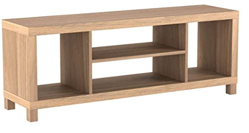 Generic- Cross Mill TV Stand (Rustic Oak, 47.24 x 15.75 x 19.09 Inches)