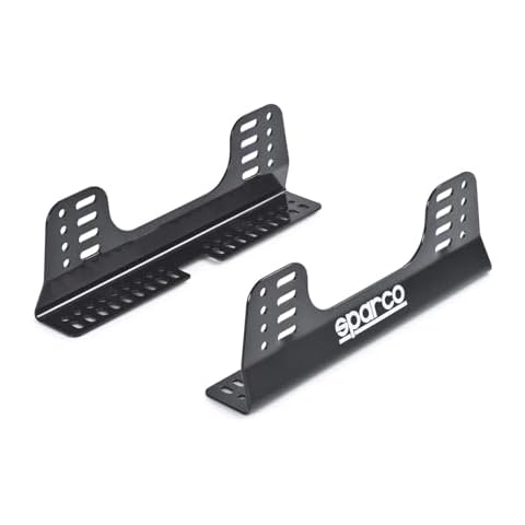 Sparco Seat Bracket, Competition, Side Mount, FIA Approved, Adjustable, Steel, Black Powder Coat, Universal, Kit Cover