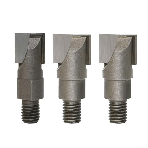3pcs CNC Bottom Cleaning Router Bit, 10mm Shank Door Lock Slotting Milling Cutter Thread Cleaning Set 16-20mm Tool