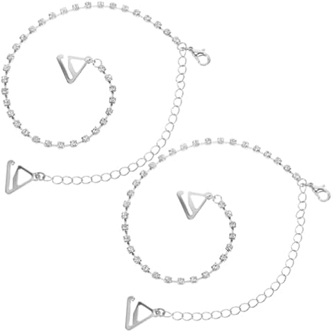SEWACC Bra Straps Replacement Adjustable Bra Shoulder Straps with Metal Hook Single Row Crystal Rhinstone Underwear Straps 1 Pair Cover