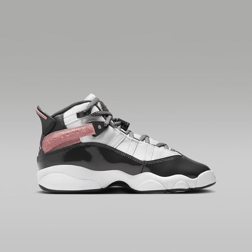 Jordan 6 Rings Big Kids' Shoes (DV3178-101, White/Red Stardust/Vapor Green/Anthracite)3