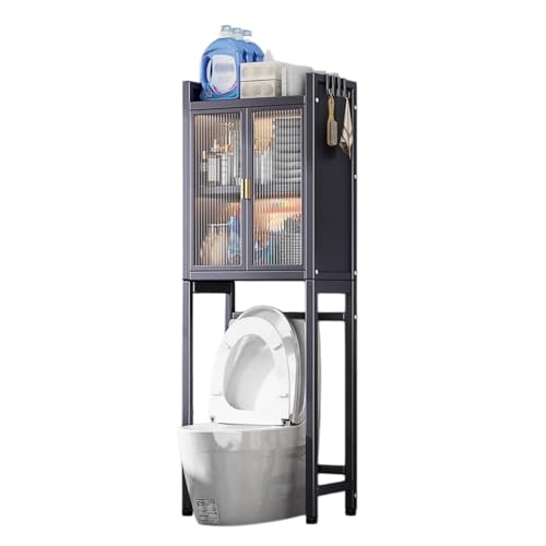 CKDKASZ Elevated Toilet Storage Cabinet, Dust-Proof Shelf Above the Toilet,