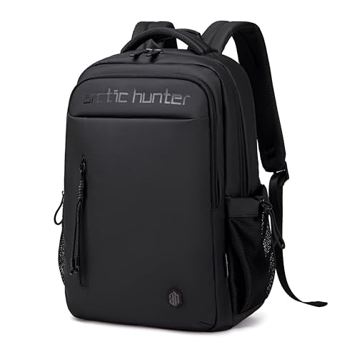 ah arctic hunter Travel Backpack for Men 21 L Durable Premium Water-resistant Shoulder Laptop Daypack for Office Business Travel College School, B00534 (Black)