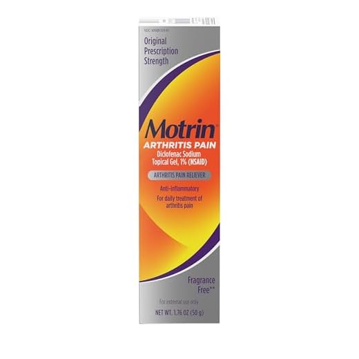 Motrin Arthritis Pain Relief Diclofenac Sodium Topical Gel 1%, Anti-Inflammatory Cream for Arthritis Pain in Hands, Wrists, Elbows, Knees, Feet & Ankles, NSAID Pain Relief Gel, 1.76 Oz