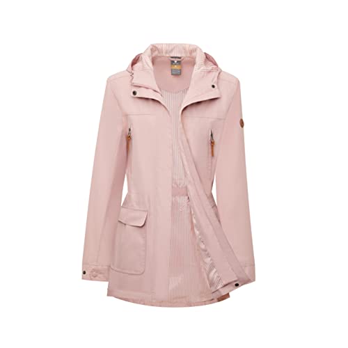 Alpha Camp Women's Breathable Waterproof Jacket With Hood Windbreaker All Weather Long Softshell Rain Jacket #TOP18