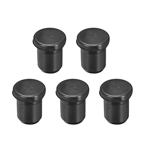 sourcing map 5 Stück Gummistopfen, 12mm Durchmesser Wasserdichter Verschlussstopfen für Anschlussdosen, SPR-105