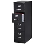 Pemberly Row 4 Drawers 52" Vertical Black Metal Filing Cabinet Lockable Pre-Assembled Stationary Letter Size for Home, Office - Image 5