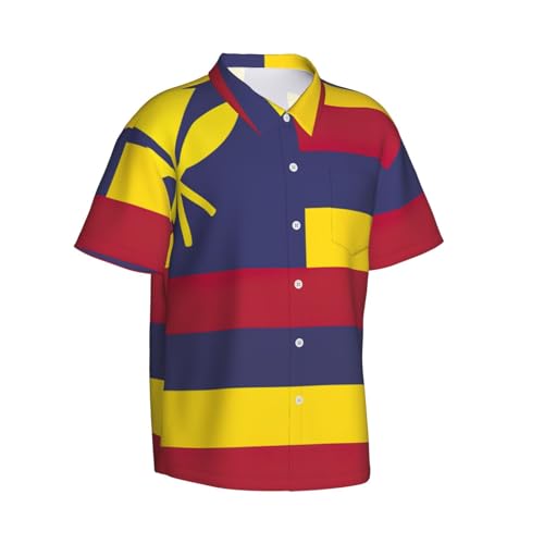 Short d'été décontracté boutonné avec chemise hawaïenne EdWal