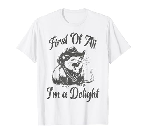 Opossum Cowboy First Im Delight Funny Possum �����Y ���f�B�[�X �L�b�Y T�V���c