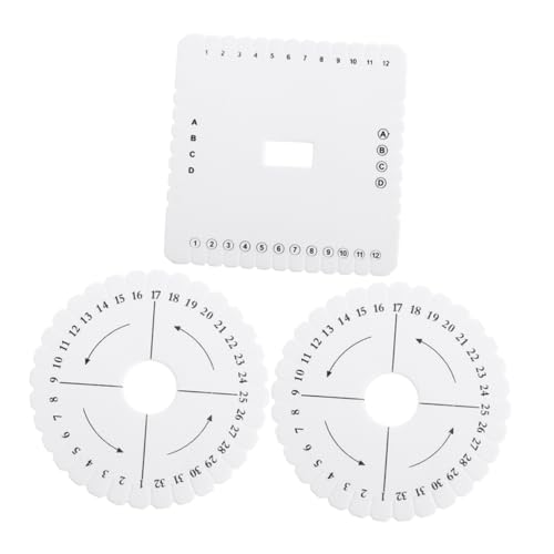 KALLORY 3pcs Braiding Loom Kit Disk Tools for DIY Bracelet Weaving Healthy Non Odor Material