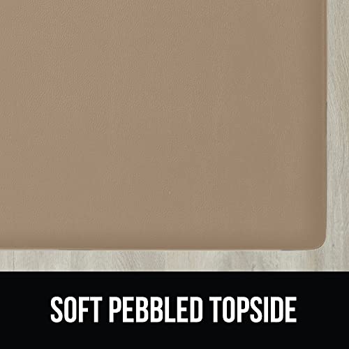 Gorilla Grip 2 Piece Anti Fatigue Cushioned Kitchen Floor Mat Set, Ergonomic Standing Office Desk Mats, Supportive Padded Memory Foam Rugs Waterproof Scratch Resistant Topside 17X29 And 17X59, Beige #TOP6