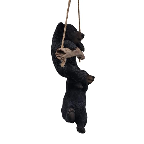 Figurines de Osos Colgantes en Poliresina Negro Set miniatura 3