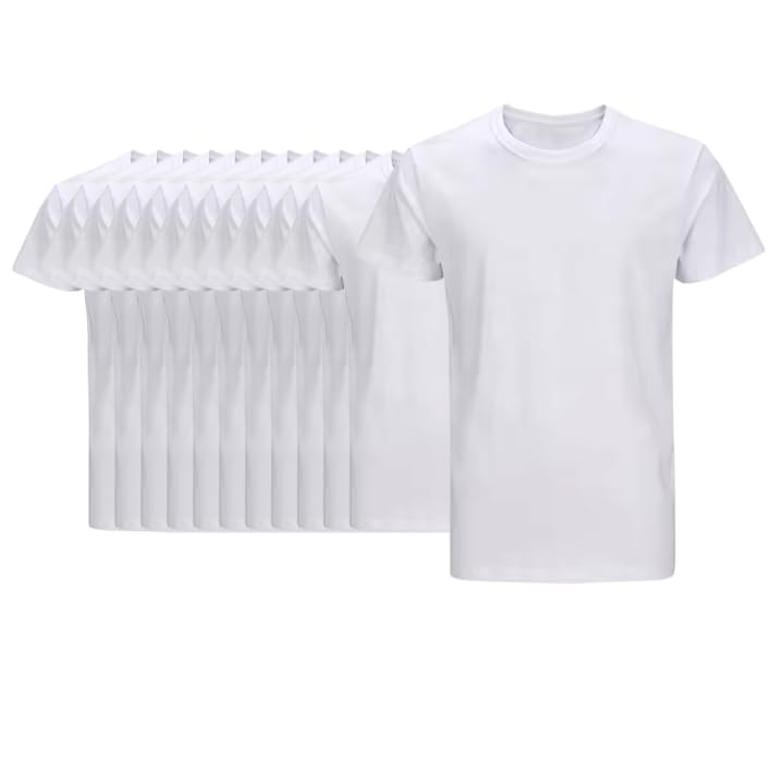VodexMen's Plain Cotton Undershirts, Soft & Comfortable for Daily Use