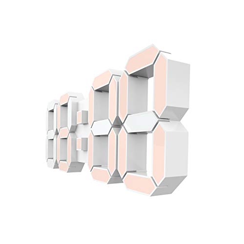 Covery 3D Wall Led Clock Alarm Clock 14.7 Inch Bigger Number Clock 12/24 Hr Time Display With Remote Control 30,000Hrs Led Life Temperature Corded Electric Include Power Cord And Not Power Head #TOP1