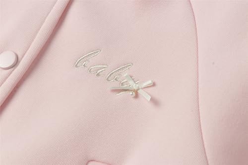 Mud Kingdom Girls Baseball Jacket Letterman Varsity Bomber Outerwear Cartoon Button Casual3