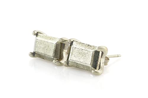 Boucles d'oreilles anemone fait à la main pyrite de fer idée cadeau femme