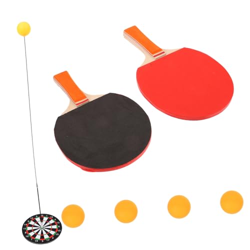 TOYZFRIENDY Entrenamiento Tenis de Mesa con Eje Flexible Elástico Incluye Raquetas Pelotas Base y Ventosas Juguete Deportivo para Entrenamiento Personal