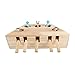 OMVOVSO Giocattoli di Gatto interattivi, Scatola di Puzzle di Mouse Talpa del Giocattolo di Legno con Simpatico Cartone Animato Giocattolo Gatto Caccia Allenamento da Gioco graffiando 5 buche,Marrone