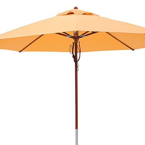 anndora® Sonnenschirm Marktschirm Gastronomie ø 4 m rund - mit Winddach Sahara Gelb