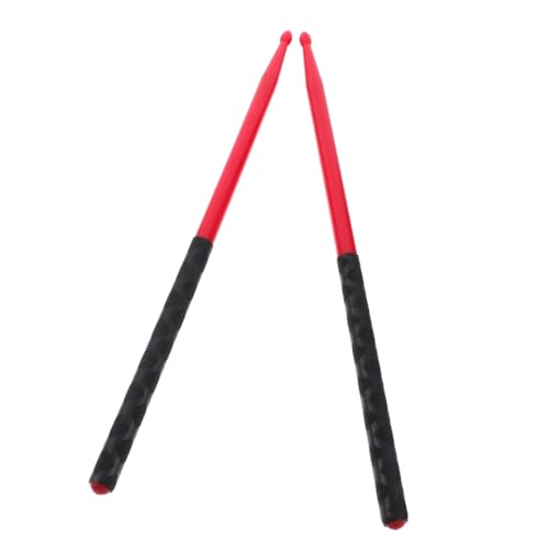 Toyvian 3 pares de baquetas de nylon con cubiertas antideslizantes para práctica y rendimiento, agarre cómodo, accesorios de percusión ligeros para entusiastas del tambor