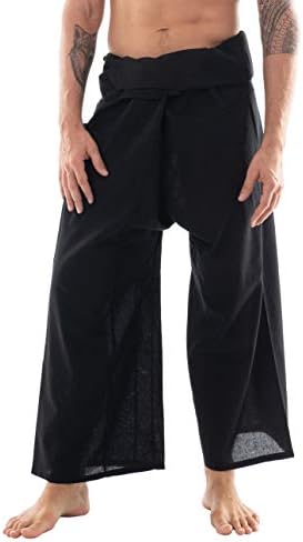 Thai Fisherman Pants - Lightweight Cotton Men Lounge Pants for Men, Yoga, Hippie, Pirate Pants Style