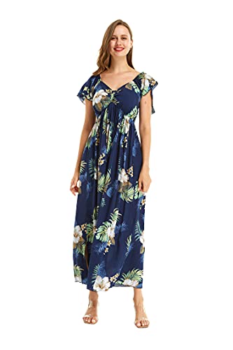 Image of Matchable Family Hawaiian Luau Men Women Girl Boy Clothes in Pineapple Garden Navy