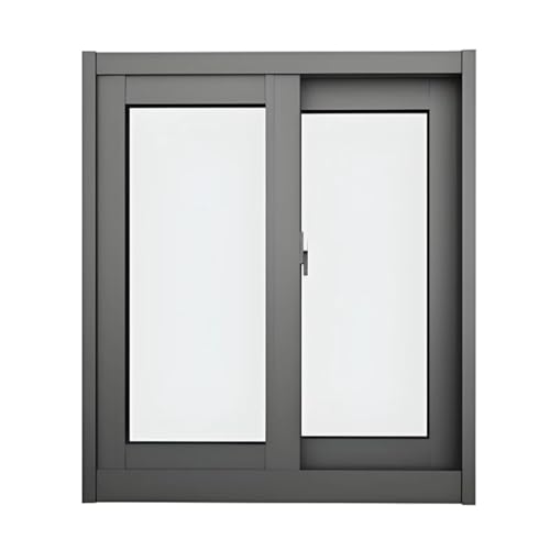 Ventana corrediza de aluminio con cristal templado de 50x120 cm y cierre 2
