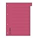 Produktbild DONAU 8611001-04 Trennblätter 50er Pack/Farbe: Rot/Karton-Register überbreit Aus Recycling-Karton/für DIN A4 4-Fach Lochung Trennlaschen Trennblätter Ordner Register/Blauer Engel/Made in EU