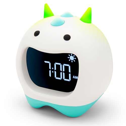 Image of LittleHippo Nessi: Ready to Rise Children's Sleep Trainer, Night Light, Sound Machine and OK to Wake Alarm Clock for Kids