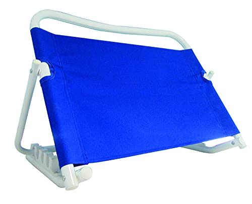 Jocca - Respaldo Ajustable 4 Posiciones con Soporte en la Espalda y Cuello| Tela Resistente| Soporte y Comodidad| Soporte para la Playa, Piscina, Cama| Respaldo Multifucnión| 4 Poisiciones (Azul)