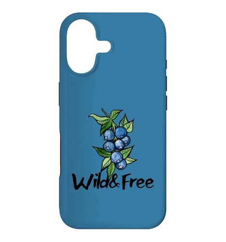 Wild & Free Watercolor Blueberry Cluster Fruit Illustration Case for iPhone 17