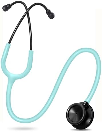 FriCARE Lightweight Stethoscope for Nurses, Stethoscopes Dual Head with Accessories Name Tag Eartips, Heartbeat Monitoring Medical Use, Latex-Free Tubing Mint Green