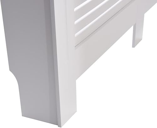 Yungeln Heizkörperverkleidung MDF 203x81x19cm verstellbar Heizungsverkleidung Heizkörper Abdeckung für Wohnzimmer Schlafzimmer Küche - weiß.