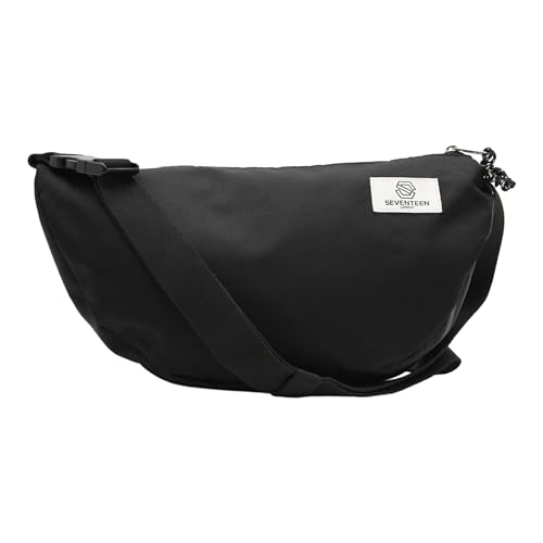 Sac à bandoulière en nylon multi-poches résistant à l'eau noir mixte