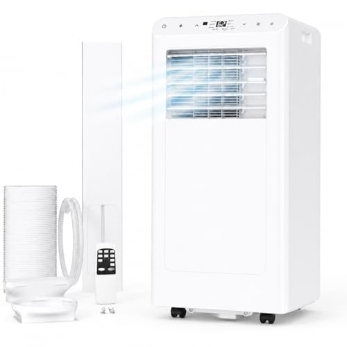 Image of 8,000 BTU Portable Air Conditioners, 4-in-1 Modes with Cooling, Dehumidifier, Fan, Sleep Mode, 24-Hour Timer, Remote Control & Complete Window Kit, Cools Rooms Up to 350 Sq. Ft., for Bedroom