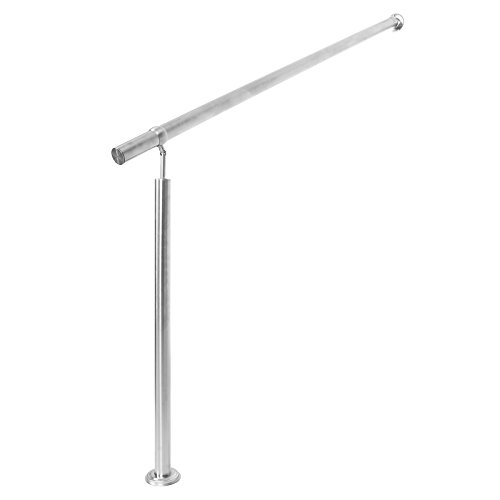 Pasamanos acero inoxidable 200cm Barandilla escalera Baranda Agarre seguro Balaustrada Soporte Suelo
