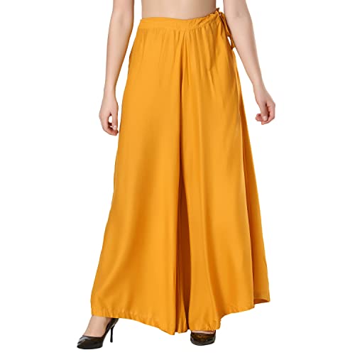 Image of Super Soft Flared Solid Rayon Sharara In 10 Attractive Colours For Women's And Girl's