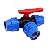 PE Pipe 3-Way Ball Valve 20/25/32/40/50mm Plastic Valve Ball Valve For Garden Household Industrial Water Supply Tools(32mm)