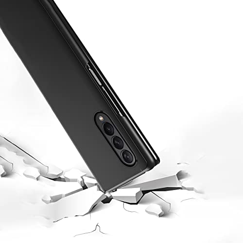 CCSamll Capa espelhada para Samsung Galaxy Z Fold4 5G com suporte, capa flip de tela inteligente de