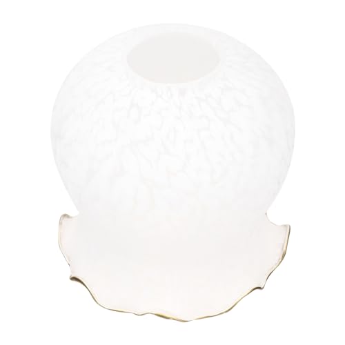 OSALADI 1Stk Lampenschirm aus Glas weinglas lampenschirm Deckenlampe mit Glaslampenschirm Schreibtischlampe Zubehör kleiner Lampenschirm schmücken e27 Weiß