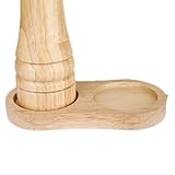 アカシア木製ソルトアンドペッパーミルホルダー、ペッパーグラインダーレスト、調節可能な収納トレイ、実用的なキッチンオーガナイザー、プレミアムペッパーミルスタンド、グラインダー用の耐久性のあるストレージ、調味料ボトルに最適