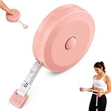 Soft Tape Measure 1 Pack, Retractable Cloth Ruler for Body Sewing, Dual Sided Metric and Imperial Scale, Flexible Measuring Tool