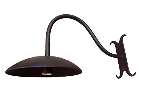 ARMONIE D'EPOCA ART 6000 Lampione da parete di piccole dimensioni per esterno in ferro battuto, forgiato a mano, stile arte povera, ideale per ville e casali, made in Italy